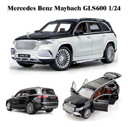 E Benz Maybach Gls600 Miniatura Metal Coche Con Luces Y E