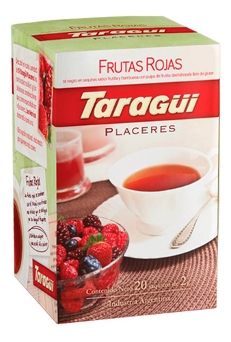 Te Placer Frutos Rojos Taragui X 20 Saquitos