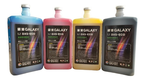 Kit De Tinta Galaxy 4piezas/ Eco Solvente Dx5/ Dx7/ Xp600