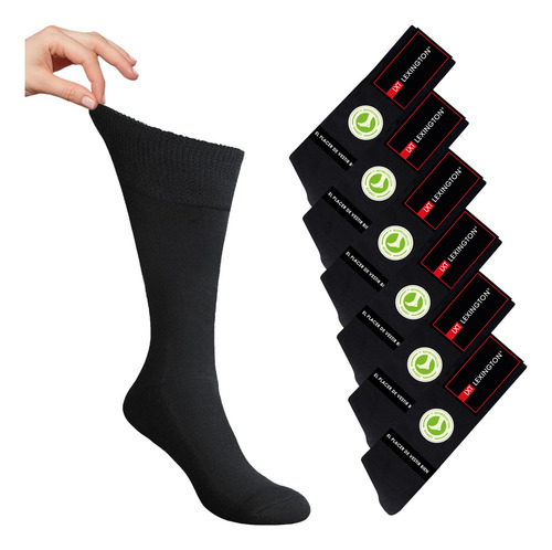 6 Pack Calcetines Para Diabéticos Lexington Algodón Premium
