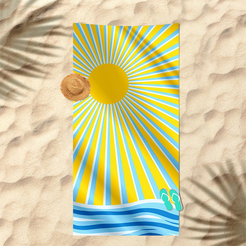 Toalla De Playa E De Terciopelo De Fibra Fina De Doble Cara