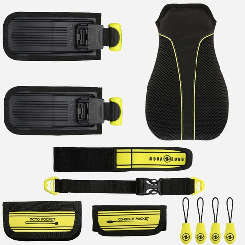 Kit Amarelo Para Colete De Mergulho Aqualung Omni 