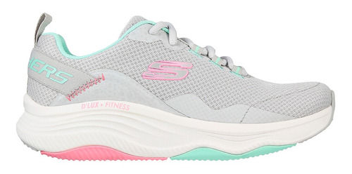 Tenis Training Skechers Relaxed Fit Dlux Fitness-gris-bla