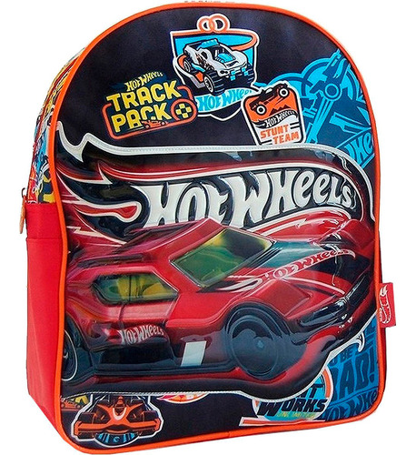 Mochila Hot Wheels Infantil 15'+ Kit Escolar Regalo - El Rey