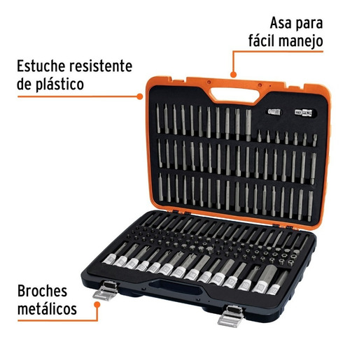 Juego Puntas Dados 150 Pz Truper Torx Allen Bristol Ribe