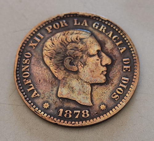 Moneda 5 Centimos 1878 De España (coleccionistas)