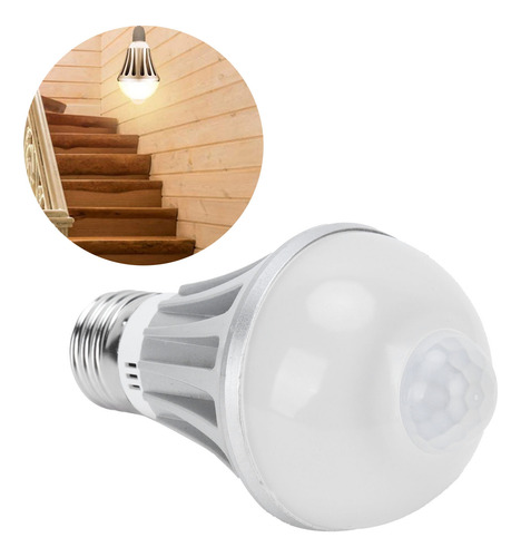 Bombilla Led Con Sensor De Cuerpo Humano E27 De 7 W Para