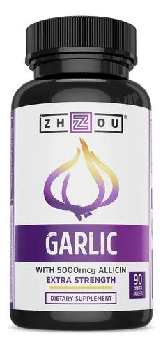 Suplemento De Ajo De Zhou Nutrition Con 5000 Mcg De Alicina