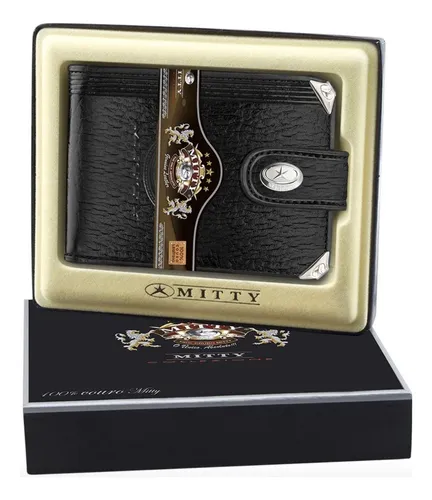 Carteira Mitty Em Couro 100% Legitimo Grande C/porta Cheque