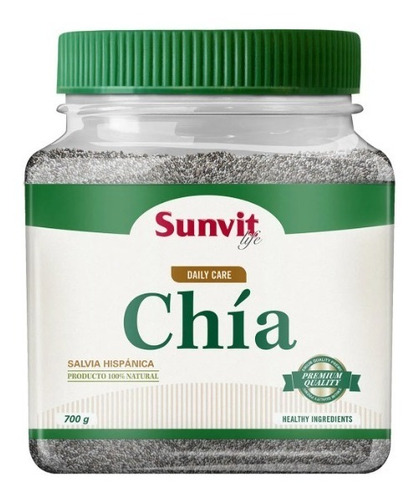 Chia Sunvit Life Semillas De Chia Omega 3 Acidos Grasos 700g