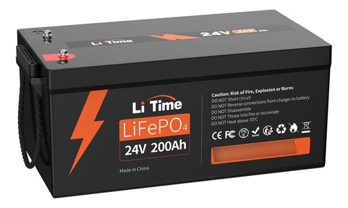 Batería De Litio De 24 V 200 Ah, Batería Lifepo4 De 5120 Wh 
