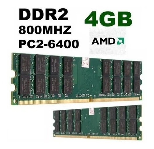 Memória Ddr2 8gb 800mhz (2x 4gb) Para Proc. Amd