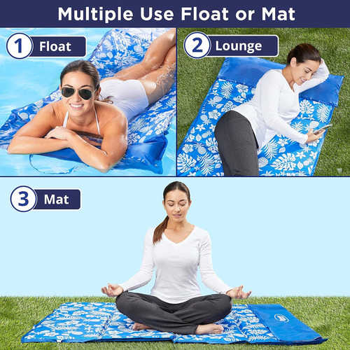 Aqua 3-in-1 Fold & Go Tanning Pool Float, Mat And Tanning Po