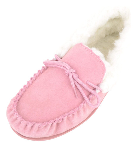 Snugrugs Mujeres Rosa Wool Lined Moccasin  B00i8neegw_190324