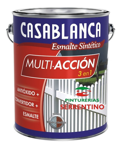  Esmalte + Convertidor + Antioxido 3 En 1  4lts Serrentino