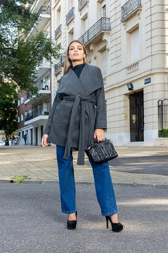Tapado Londres Con Tira Y Bolsillos De Invierno