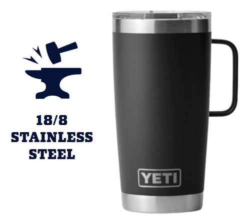 Yeti 20oz Con Asa Tapa Clásica Termo Rambler 591ml | Blanco