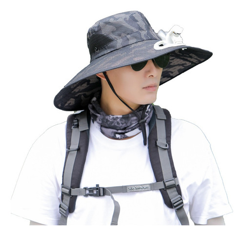 Visera Solar Gorra De Pescador Transpirable Con Ventilador M