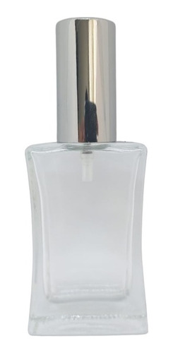 100 Frascos Perfumero Vidrio 30ml Con Spray Y Capuchón Plata