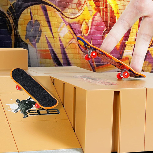 Kit De Patinaje Fingerboard Skate Park Toys For Los Dedos