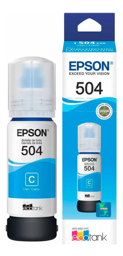 Cartucho De Tinta Cian Epson Ecotank Compatible Con L3150,