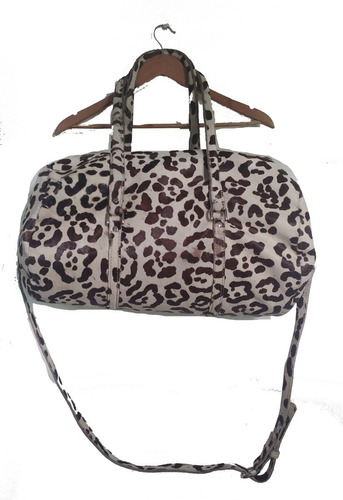 Bolso De Cuero, Pelo Real Animal Print De Gran Tamaño, Único