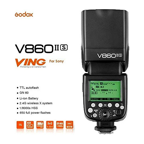 Godox Ving V860ii-s 2.4g Ttl Li-on Batería Camera Flash Spee