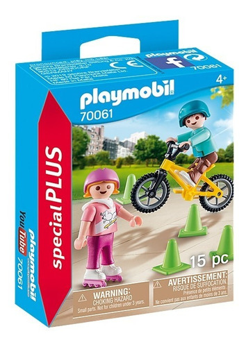 Playmobil Nenes Con Bicicleta Y Patines 70061 Special Full