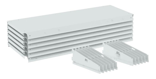 Kit 12 Bandejas Para Gondola Amapa Premium Branco 30x92 Cm