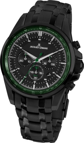 Reloj Jacques Lemans Hombre 1-1799zc Negro Con Verde Oscuro