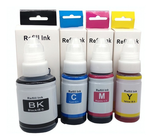 Imagen 4 de 6 de Pack Tintas Alternativa Gi-190 Refill Para Impresora Canon