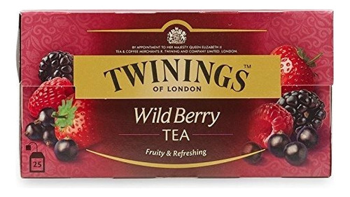 Twinings Té Negro Wild Berry 25 Sobres De 2 Gr C/u, 50 Gr