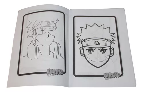 Livro Desenhos Para Colorir Tema Anime Naruto 32 Desenhos