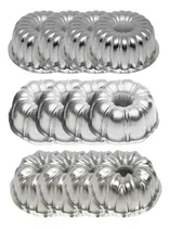 Comprar Kit 12x Mini Formas Assadeiras Bolo Pudim Torta Suiça 2,1,3