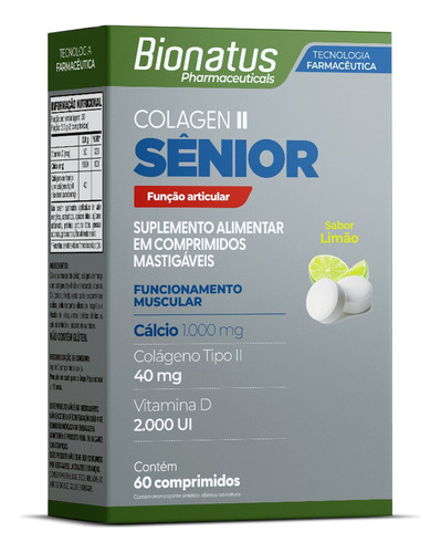 2x | Colágeno Tipo 2 | 60 Comp | Bionatus | Colagen Sênior