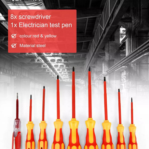 Juego De Destornilladores Eléctricos Aislados De 1000 V D