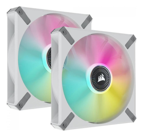 Kit Fan Com 2 Unidades Corsair Icue Ml140 Elite Premium Multicolor