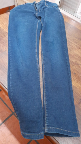 Jean Pantalón Azul Algo Achupinado Tiro Medio Awada  T 33