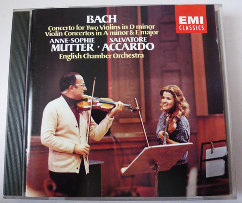 Cd Bach Concertos  Violin Anne S. Mutter Accardo Emi  (am)