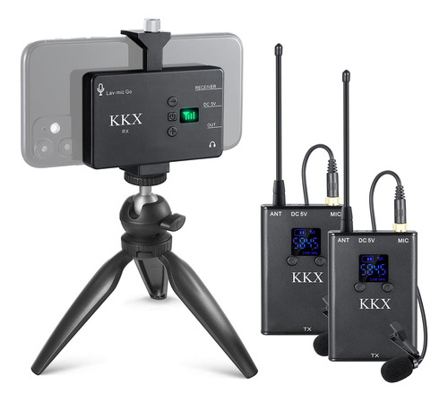 Kkx Sistema De Micrófono Inalámbrico Lavalier Uhf Profesi.