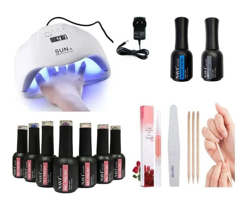 Kit Inicial X11u Cabina Led Uv 54w Gel Uñas Semipermanentes