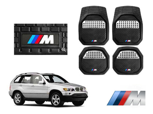 Tapetes 4pz Charola 3d Logo M-series Bmw X5 1999 A 2006