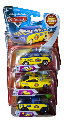 Disney- Pixar- Cars Lenticular Eyes Equipo Pace Cars Mattel®