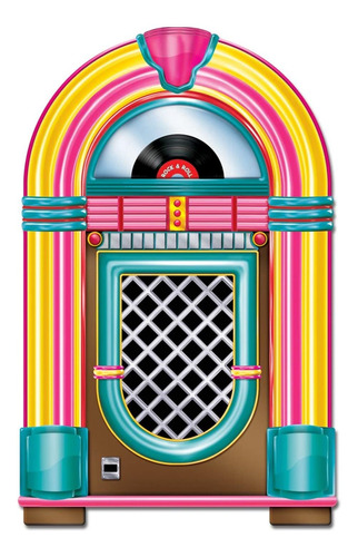 Beistle Jukebox Cut Out 50s Rock And Roll Music Party Decor