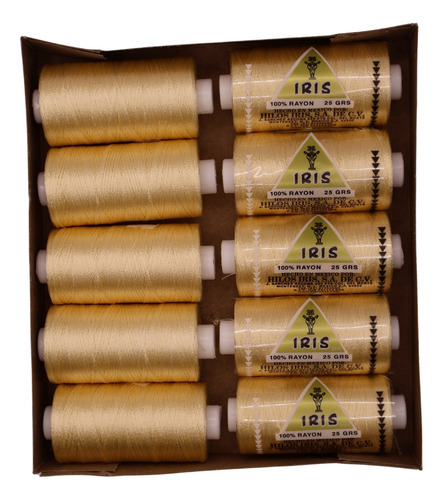 Caja Seda Amarilla Hilosiris (caja Con 10 Tubos De 25gr C/u) 948