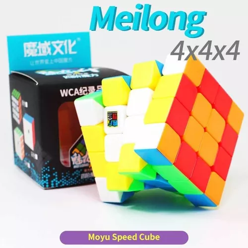 Cubo Mágico 4x4x4 Meilong Profissional Pintado MF8826 MoYu Canoas RS