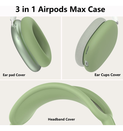 Funda Para AirPods Max De Silicona Color Verde Protectora