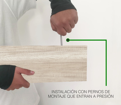Imagen 7 de 8 de Set De 4 Repisas Flotantes Estilo Librero 45 X 15 Cm Color Toscana