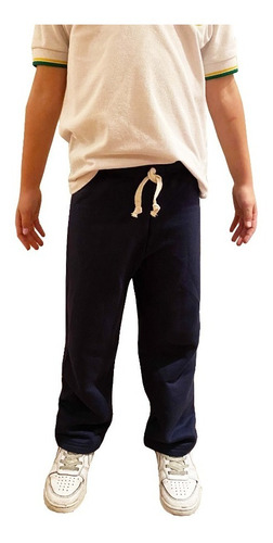 Pantalon Azul Escolar Frizado Niña/niño Talles 4 Al 14