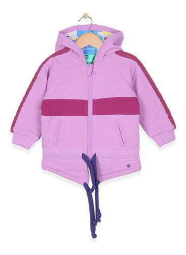 Poleron C/capucha Bebe Niña Violeta Pillin